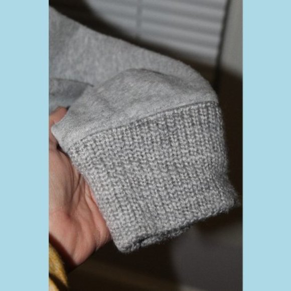 Anthropologie Saturday Sunday Sweatshirt Gray Sweater Knit Cuffs & Sleev… - Picture 5 of 6